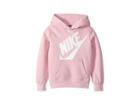 Nike Kids Futura Fleece Pullover Hoodie (toddler) (pink Heather) Girl's Sweatshirt