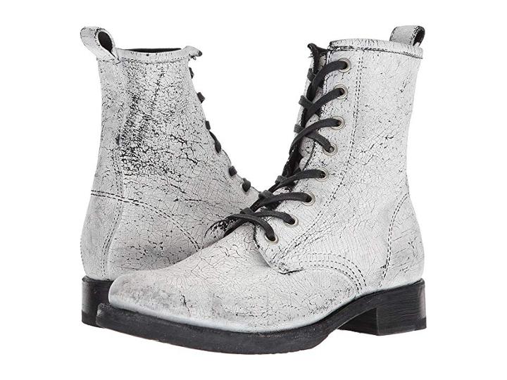Frye Veronica Combat (white) Women's Lace-up Boots