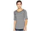 Columbia Winter Adventuretm Short Sleeve Stripe Tee (light Grey Stripe) Women's T Shirt