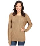 Pendleton Connie Cable Pullover (camel) Women's Sweater