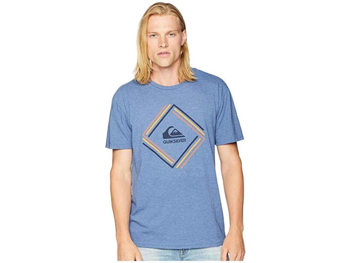 Quiksilver Solid Edge Tee (bijou Blue Heather) Men's T Shirt
