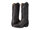 Frye Billy Pull On (black Washed Oiled Vintage) Cowboy Boots