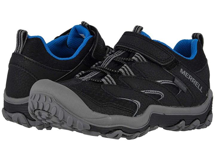 Merrell Kids Chameleon 7 Access Low A/c Waterproof (little Kid) (black) Boys Shoes