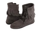 Minnetonka Tramper Ankle Hi Boot (grey/brown/white) Women's Pull-on Boots