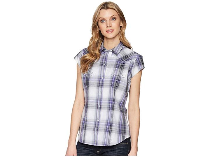 Roper 1523 Big Sky Plaid (grey) Women's Clothing