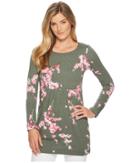 Joules Leanne Long Sleeve Slub Jersey Tunic (laurel Blossom) Women's Long Sleeve Pullover