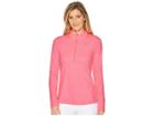 Nike Golf Dry Top 1/2 Zip Left Chest (sunset Pulse/flat Silver) Women's Clothing