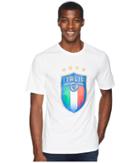 Puma Figc Italia Badge Tee (puma White) Men's T Shirt