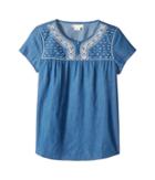 Roxy Kids Summer Feels Top (big Kids) (light Medium Blue) Girl's Blouse