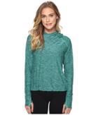 New Balance In Transit Pullover (vivid Jade Heather) Women's Sweatshirt