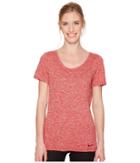 Nike Dry Legend Cross-dye Tee (gym Red/bleach Coral/team Red) Women's Short Sleeve Pullover