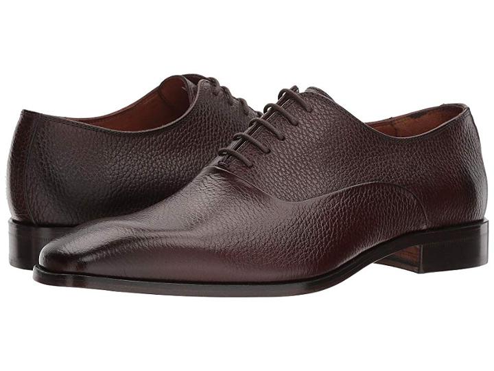 Massimo Matteo Pebbled Oxford (chocolate) Men's Shoes