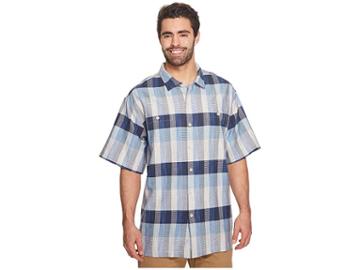 Tommy Bahama Big & Tall Big Tall Tamuda Bay Plaid Shirt (violet Petal) Men's Clothing