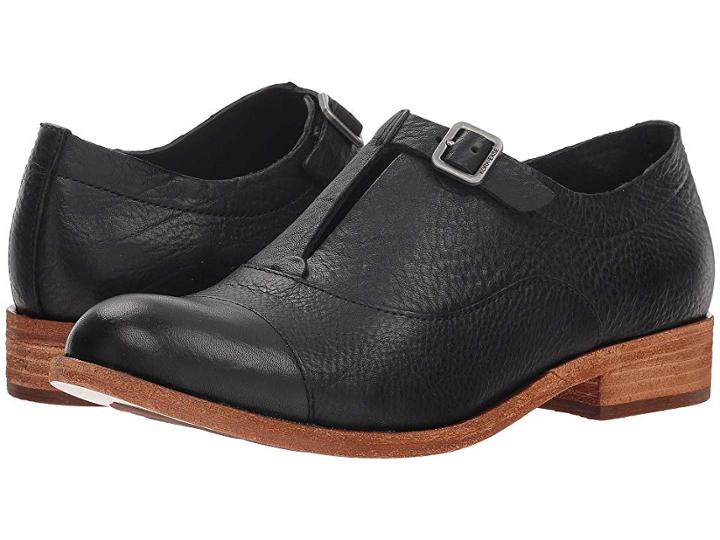 Kork-ease Niseda (black Full Grain) Women's Hook And Loop Shoes