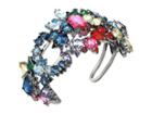 Steve Madden Rainbow Rhinestone Star Cluster Cuff Bracelet (multi/gunmetal-tone) Bracelet