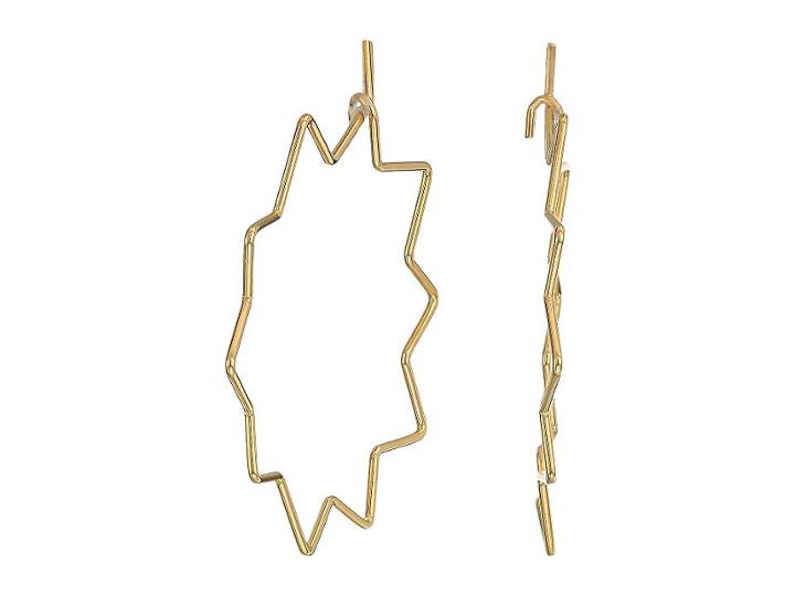 Rebecca Minkoff Pow Wire Hoop Earrings (gold) Earring