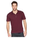 Agave Denim Cape Town Short Sleeve Polo (grape Wine) Men's Short Sleeve Pullover
