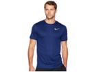 Nike Run Top Short Sleeve (blue Void/blue Void) Men's Clothing