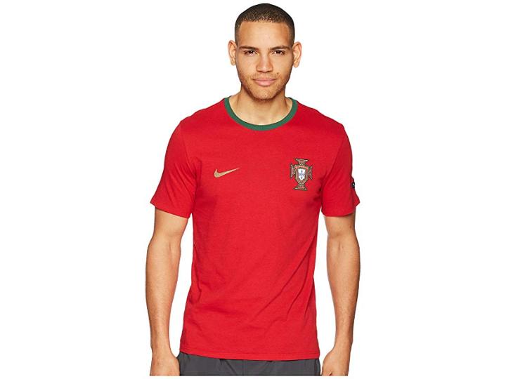 Nike Fpf Tee Crest (gym Red/gorge Green) Men's T Shirt