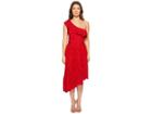 The Kooples Asymmetrical Cotton Dress With Fancywork Details (red) Women's Dress