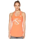 New Balance Accelerate Tank Printed (vivid Coral) Women's Sleeveless