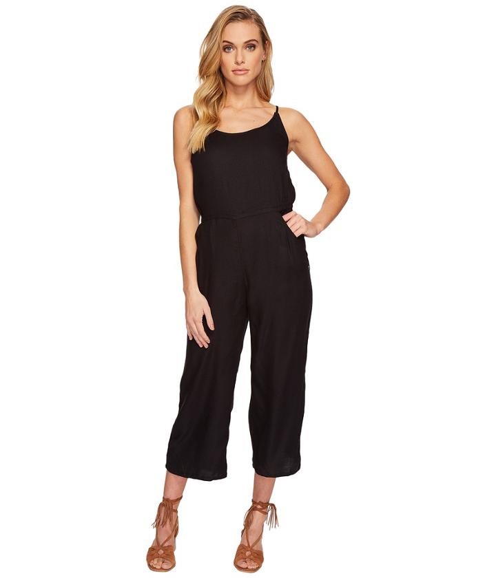 Roxy Great Feeling In It Woven Romper (anthracite) Women's Jumpsuit & Rompers One Piece