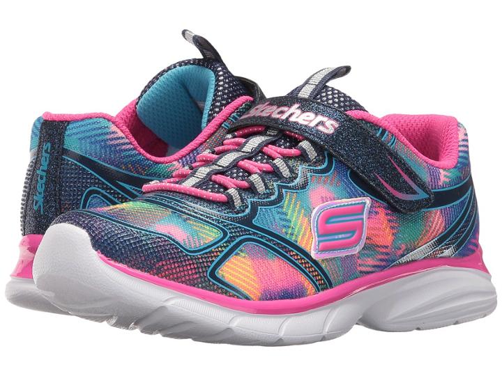 Skechers Kids Spirit Sprintz (little Kid/big Kid) (navy/multi) Girl's Shoes
