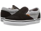 Vans Kids Classic Slip-on (infant/toddler) ((suede & Jersey) Gray/black) Boys Shoes