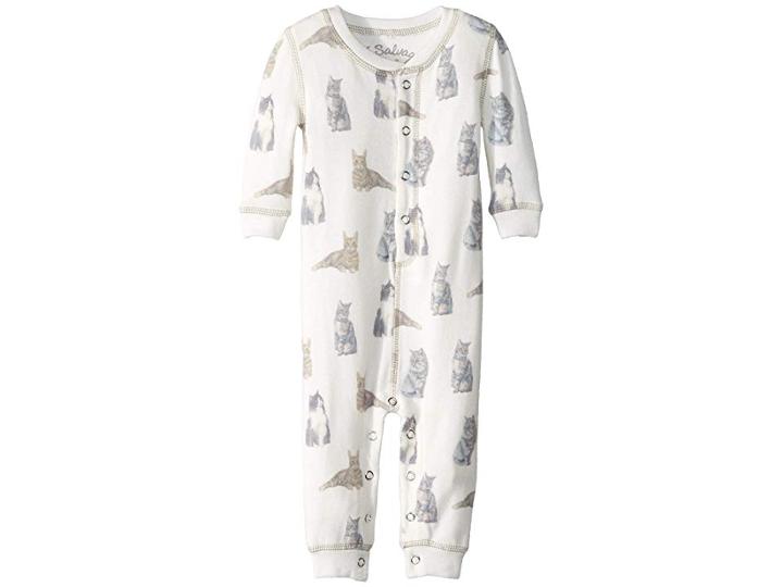 P.j. Salvage Kids Cats Romper (infant) (natural) Girl's Jumpsuit & Rompers One Piece