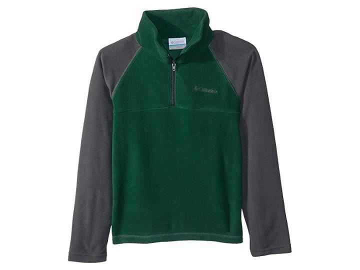 Columbia Kids Glacialtm Half Zip (little Kids/big Kids) (forest/grill) Boy's Sweatshirt