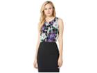 Calvin Klein Printed Pleat Neck Cami (night Multi) Women's Clothing