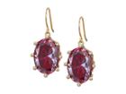Kate Spade New York Shine On Oval Drop Earrings (ruby) Earring