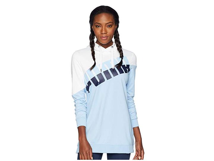 Puma A.c.e. Blocked Hoodie (white/cerulean) Women's Sweatshirt