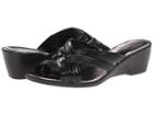 Patrizia Apricot (black) Women's Wedge Shoes