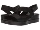 Ecco Touch 2-strap Plateau (black Cow Leather) Women's Sandals