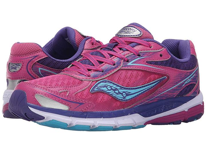 Saucony Kids Ride 8 (little Kid/big Kid) (pink/purple) Girls Shoes