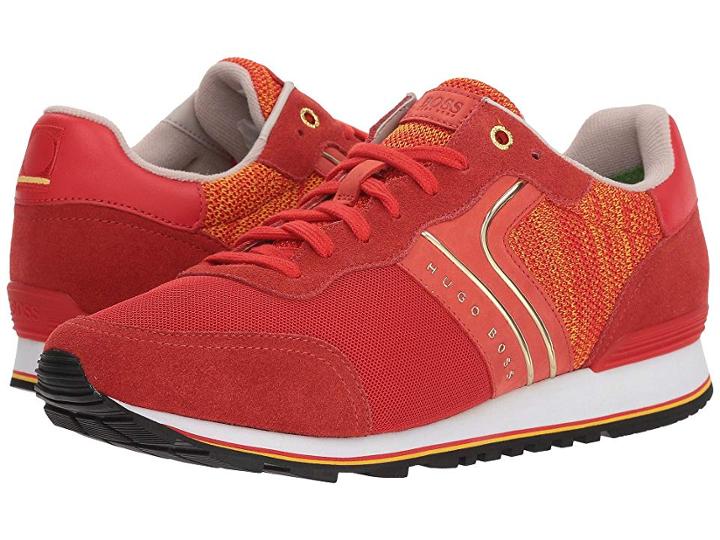 Boss Hugo Boss Parkour Running Knit By Boss Green (open Red) Men's Shoes