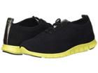 Cole Haan Zerogrand Stitchlite Winterized Oxford (black Knit/sulpher Spring) Women's Lace Up Casual Shoes