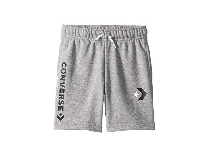 Converse Kids Star Chevron Graphic Shorts (toddler/little Kids) (dark Grey Heather) Boy's Shorts