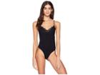 Only Hearts So Fine Lined Lace Cup Bodysuit (black) Women's Jumpsuit & Rompers One Piece