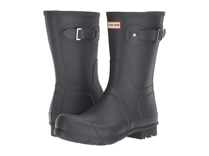Hunter Original Short Rain Boots (dark Slate) Men's Rain Boots