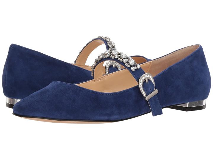 Adrienne Vittadini Aronni (blue Sea Kid Suede) Women's Shoes
