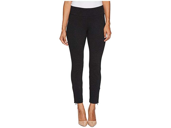 Nydj Petite Petite Pull-on Legging Pants W/ Ankle Zip In Charcoal (charcoal) Women's Jeans