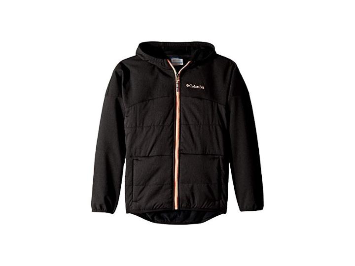 Columbia Kids Take A Hiketm Softshell (little Kids/big Kids) (black Heather) Girl's Coat
