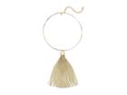 Kenneth Jay Lane Polished Gold Choker With Snake Chain Tassel (gold) Necklace