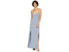Susana Monaco Low V-neck With Slit Dress (storm Cloud) Women's Dress