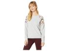 Two By Vince Camuto Long Sleeve French Terry Drop Shoulder Color Block Sweatshirt (grey Heather) Women's Sweatshirt
