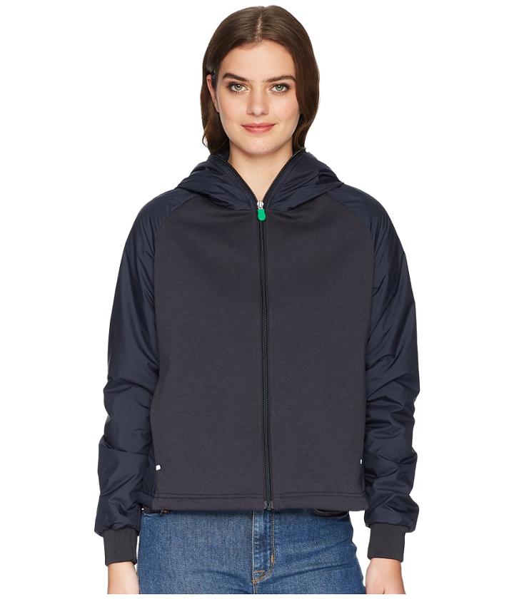 Save The Duck Recycled Hooded Jacket (blue/black) Women's Coat