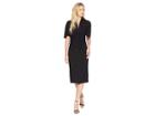 Maggy London Solid Crepe Ruched Novelty Sheath (black) Women's Dress