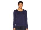 Brooks Array Long Sleeve Shirt (navy Eclipse Jacquard) Women's Long Sleeve Pullover